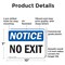 Signmission Exit Sign, Plastic, 10 in W, 7 in H, No Exit OS-2PACK-NS-P-710-L-14530 - alternate 8